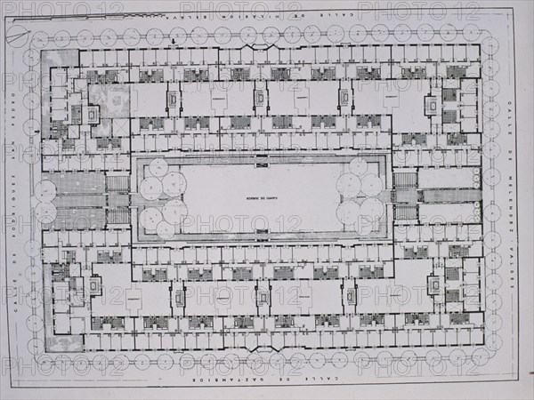 PLANTA DE LA CASA DE LAS FLORES
MADRID, COLEGIO ARQUITECTOS
MADRID

This image is not downloadable. Contact us for the high res.