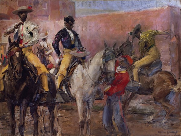 DOMINGO ROBERTO 1883/1953
PICADORES EN EL PATIO DE MULAS
MADRID, COLECCION PARTICULAR
MADRID