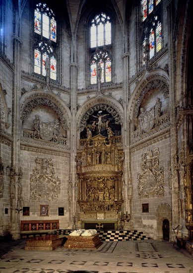 COLONIA SIMON
CAPILLA CONDESTABLE 1482/92 ESTILO DE TRANSICION GOTICO-RENACENTISTA-RETABLO POR VIGARNI Y SILOE
BURGOS, CATEDRAL-INTERIOR
BURGOS
This image is not downloadable. Contact us for the high res.