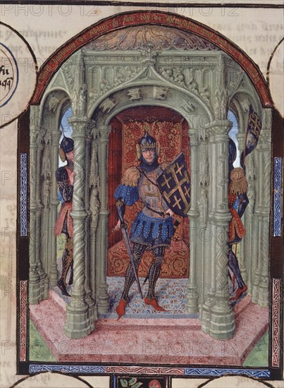 LIBRO DE CRUZADAS-1ªCRUZADA-1er REY DE JERUSALEM:GODOFREDO DE BOUILLON 1099
VIENA, BIBLIOTECA NACIONAL
AUSTRIA