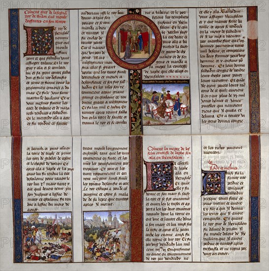 LIBRO DE LAS CRUZADAS-FAROFFE DE JAPHE VA A JERUSALEM-BARONES FRANCESES ATACAN NAZARET
VIENA, BIBLIOTECA NACIONAL
AUSTRIA