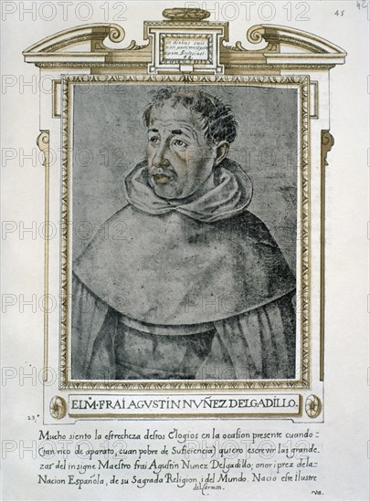 PACHECO FRANCISCO 1564/1644
FRAY AGUSTIN NUÑEZ DELGADILLO - LIBRO DE RETRATOS DE ILUSTRES Y MEMORABLES VARONES - 1599
MADRID, BIBLIOTECA NACIONAL B ARTES
MADRID