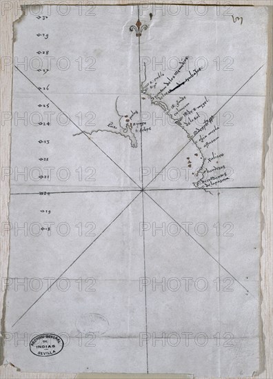 CROQUIS DE LOS VIAJES DE HERNAN CORTES
MADRID, MUSEO NAVAL
MADRID