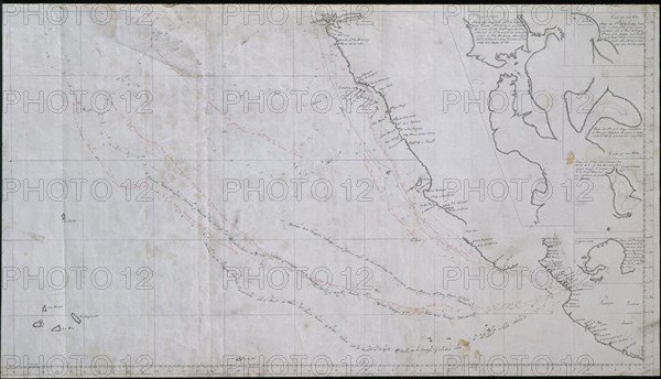 PLANO DE LAS COSTAS DE MEXICO-PUERTOS DE SAN BLAS,DE LA BODEGA,DE SAN FIAGO
MADRID, MUSEO NAVAL
MADRID