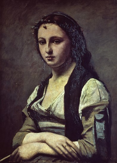 COROT CAMILE 1796/1875
LA MUJER DE LA PERLA 1863-70- REALISMO FRANCES
PARIS, MUSEO LOUVRE-INTERIOR
FRANCIA