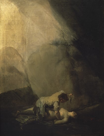 Goya, Brigand assassinant une femme ou Attaque des Brigands III