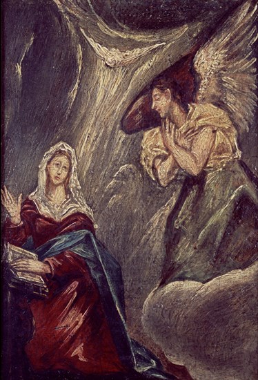 Domínikos Theotokópoulos dit Le Greco
Ecole espagnole
ANUNCIACION
Madrid, musée Lazaro Galdiano