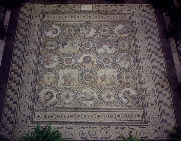 MOSAICO DEL DIOS PAN - PROCEDEN DE ITALICA -
SEVILLA, CASA CONDESA LEBRIJA
SEVILLA