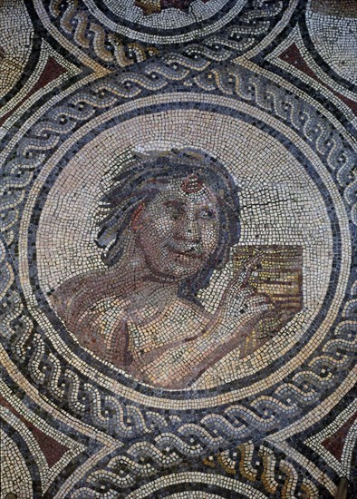 Detail of the mosaic representing God Pan