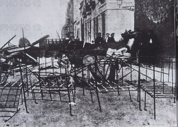 HªCATALUÑA-FOTOGRAFIA-26/7/1909-SEMANA TRAGICA-BARRICADA-BARCELONA
MADRID, BIBLIOTECA NACIONAL
MADRID
This image is not downloadable. Contact us for the high res.