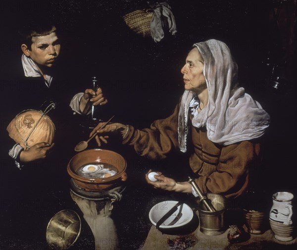 Velázquez, Old woman frying eggs