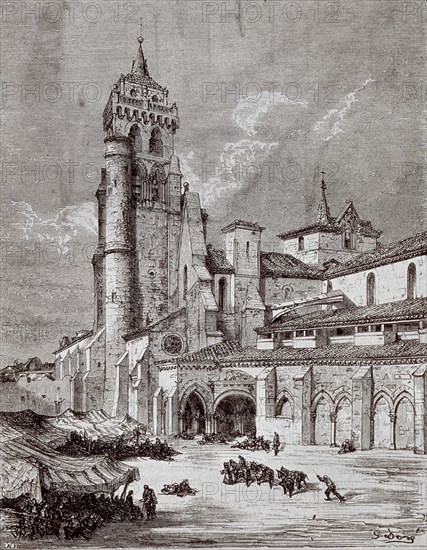 DORE GUSTAVE 1832-1883
GRABADO-MONASTERIO DE LAS HUELGAS
MADRID, BIBLIOTECA NACIONAL
MADRID