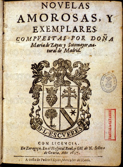 ZAYAS MARIA
NOVELAS EJEMPLARES Y AMOROSAS
MADRID, BIBLIOTECA NACIONAL RAROS
MADRID