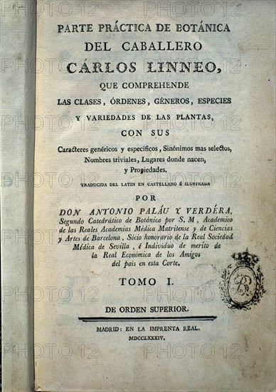 LINNEO CARLOS1707/78
LIBRO DE BOTANICA- 1784
MADRID, BIBLIOTECA NACIONAL RAROS
MADRID

This image is not downloadable. Contact us for the high res.