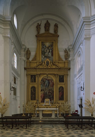 INTERIOR DE LA IGLESIA HACIA LA CABECERA-VISTA GRAL CON RETABLO
TOLEDO, MONASTERIO SANTO DOMINGO EL ANTIGUO
TOLEDO