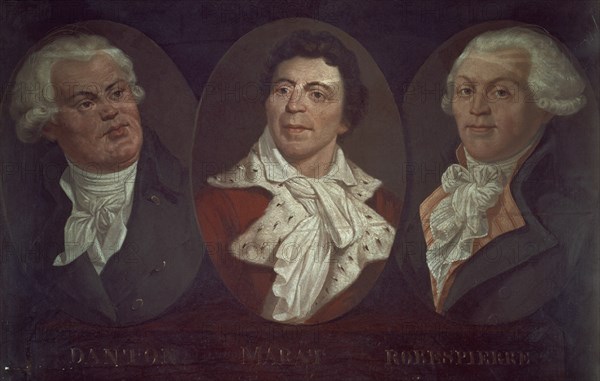 Danton, Marat et Robespierre