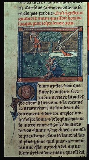 MINIATURA MANUSCRITO "LANCELOT"-MUERTE DEL REY ARTURO - EXCALIBUR
LONDRES, BRITISH MUSEUM
INGLATERRA

This image is not downloadable. Contact us for the high res.