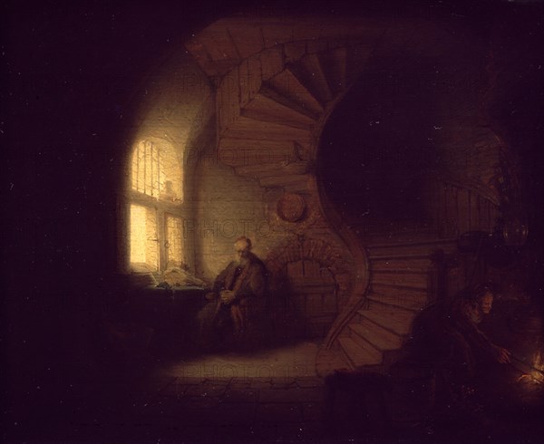 Harmenszoon Van Rijn Rembrandt, dit Rembrandt (1606-1669)
EL FILOSOFO EN MEDITACION - 1633 - O/L - BARROCO HOLANDES
PARIS, MUSEO LOUVRE-INTERIOR
FRANCIA