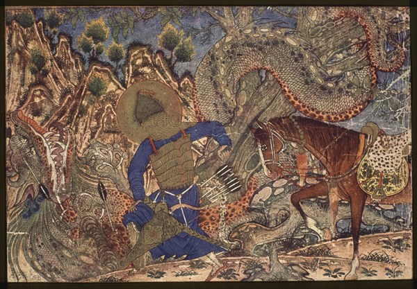 MINIATURA PERSA- BAHRAM MATA AL DRAGON
COLECCION ROGERS
EEUU
