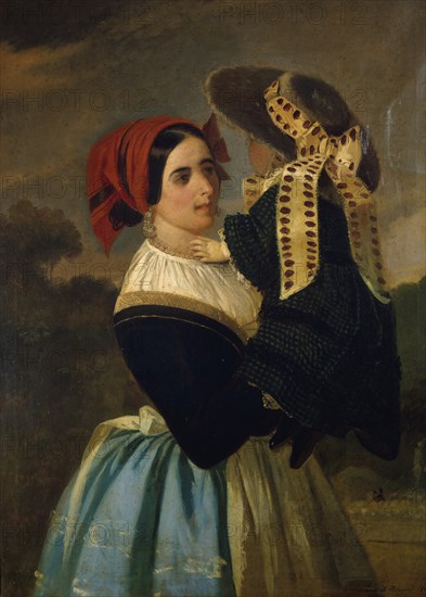 BECQUER VALERIANO 1834/70
OLEO-LA NODRIZA EN TRAJE DE PASIEGA-S XIX
MADRID, MUSEO ROMANTICO
MADRID