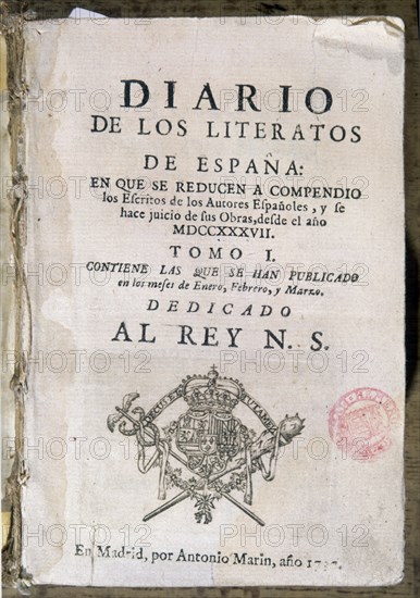 PORTADA DEL DIARIO DE LOS LITERATOS
MADRID, HEMEROTECA MUNICIPAL
MADRID