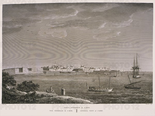Laborde, General view over Cadiz