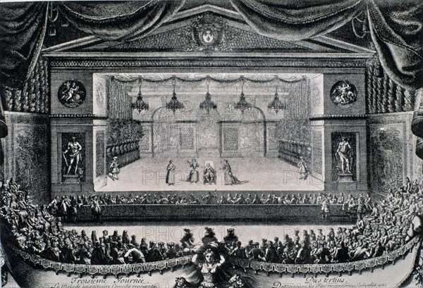 Scene of the Malade imaginaire, by Molière