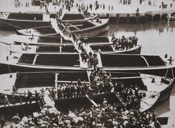 Bridge of Barges in Bilbao