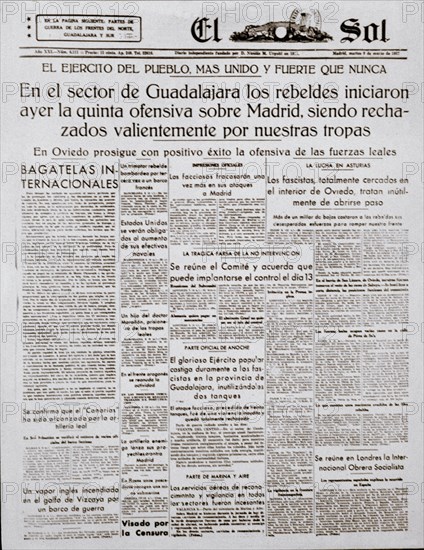 El Sol Newspaper: Attacking Madrid