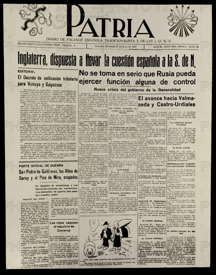 Patria Newspaper dated June 27th 1937