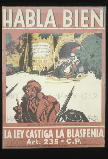 Affiche condamnant le blasphème