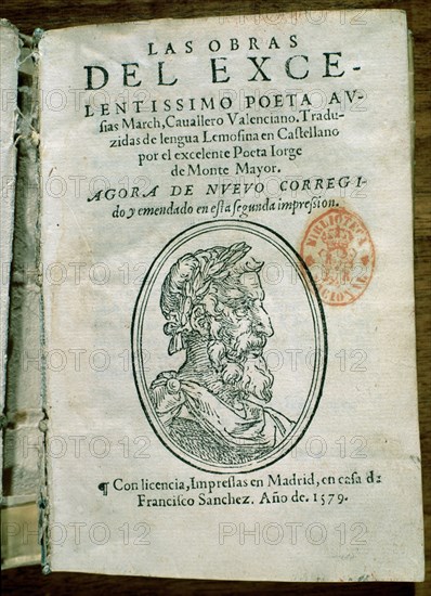 MONTEMAYOR J
OBRAS DE AUSIAS MARCH
MADRID, BIBLIOTECA NACIONAL
MADRID
This image is not downloadable. Contact us for the high res.