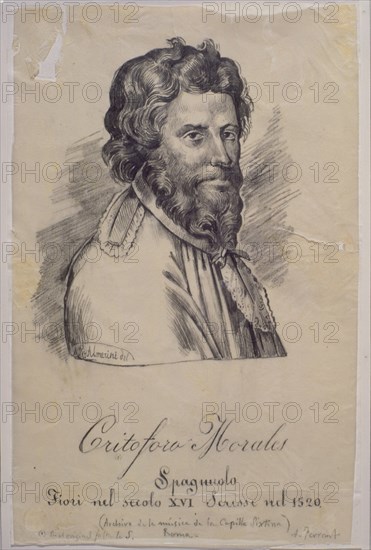 ALMERINI R
CRISTOBAL MORALES(1500-1553)-COMPOSITOR Y MAESTRO DE MUSICA-DIBUJO A LAPIZ
MADRID, BIBLIOTECA NACIONAL
MADRID