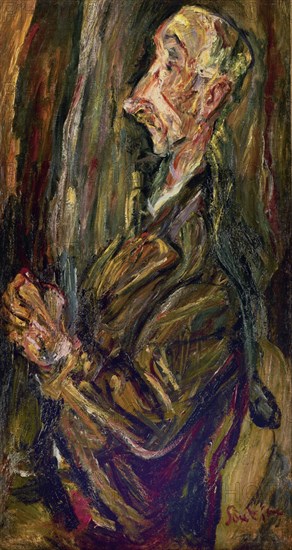 SOUTINE CHAÏM 1894/1943
HOMBRE EN ORACION-S XX- EXPRESIONISMO FRANCES
PARIS, COLECCION MAGUY
FRANCIA