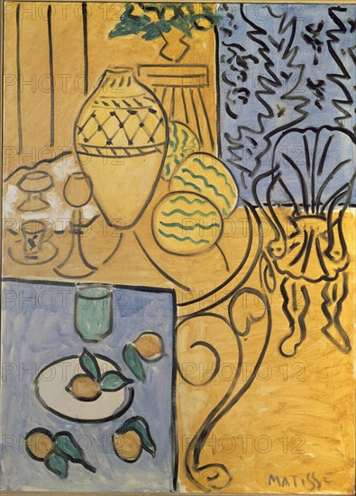 Matisse, "Intérieur jaune et bleu"