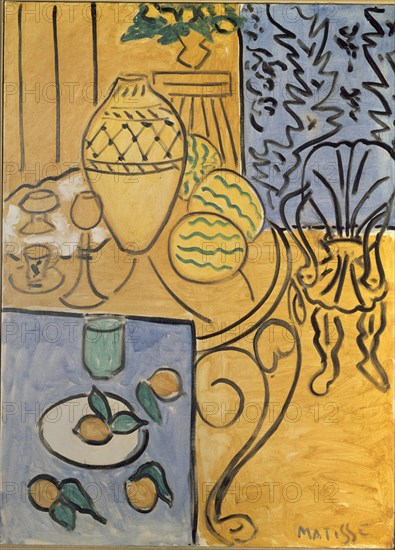 MATISSE HENRI 1869/1954
INTERIOR AMARILLO Y AZUL