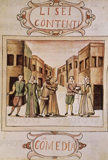 ILUSTRACION PARA LI SEI CONTANTI S XVI-COMEDIA
ROMA, B CORSINIANA
ITALIA