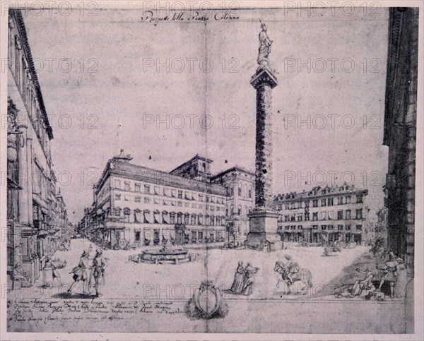 CRUYL L
GRABADO-PLAZA COLONNA EN ROMA
CLEVELAND, MUSEO DE BELLAS ARTES
EEUU