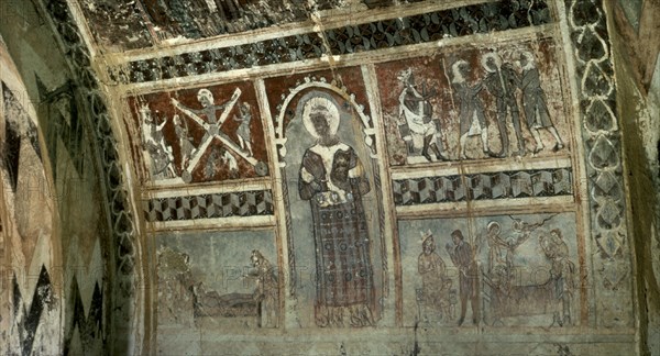 INTERIOR-PINTURAS MURALES GOTICAS - HACIA 1300
IBIECA, SAN MIGUEL DE FOCES
HUESCA
