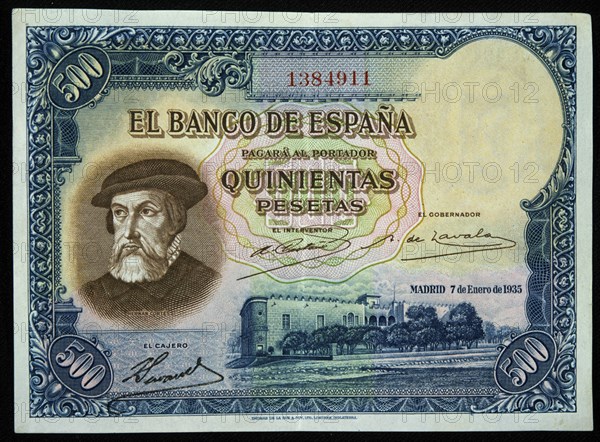 Billet de cinq cents pesetas