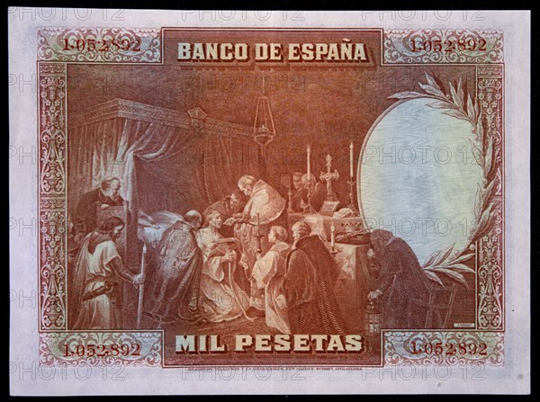 Billet de mille pesetas de la Banque d'Espagne