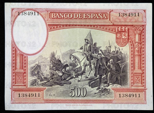 Billet de cinq cents pesetas de la Banque d'Espagne