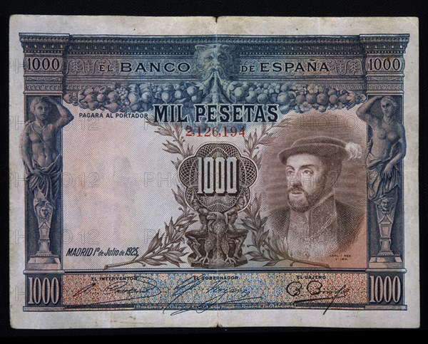 Thousand Peseta Note from the Bank of Spain