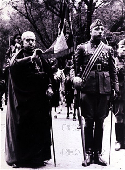 Priest and Soldier at a Medal Ceremony