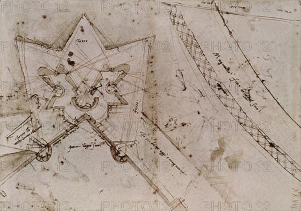 MIGUEL ANGEL 1475-1564
FORTIFICACION DI PORTA AL PRATO 1529
FLORENCIA, CASA BUONAROTI
ITALIA