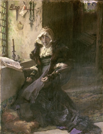 PRADILLA ORTIZ FRANCISCO 1848/1928
JUANA LA LOCA EN TORDESILLAS
MADRID, MUSEO ROMANTICO
MADRID