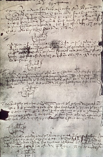 Extract from Cervantes' baptismal certificate