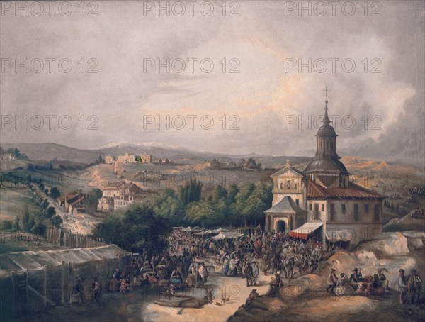 ROMERIA DE SAN ISIDRO-HACIA 1850-PINTURA ROMANTICA ESPAÑOLA
Madrid, public museum