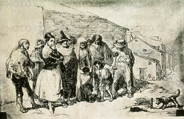 ALENZA LEONARDO 1807/45
ESCENAS DE LA CALLE- S XIX
Madrid, musée municipal