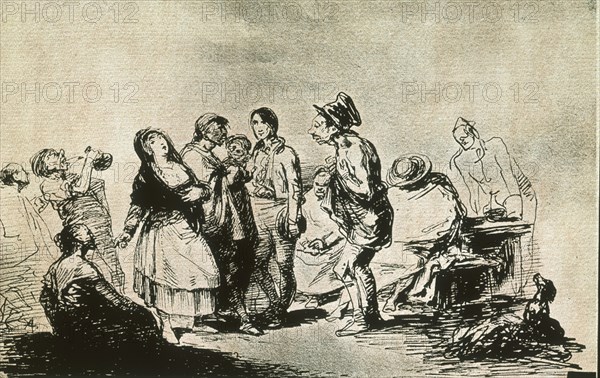 ALENZA LEONARDO 1807/45
ESCENAS DE LA CALLE-S XIX
Madrid, musée municipal